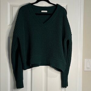 Aeropostale Dark Green V-Neck Sweater